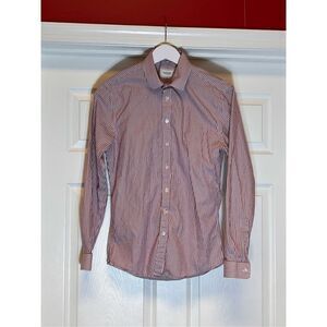 Frank & Oak Red & White Button Down Shey sz XS